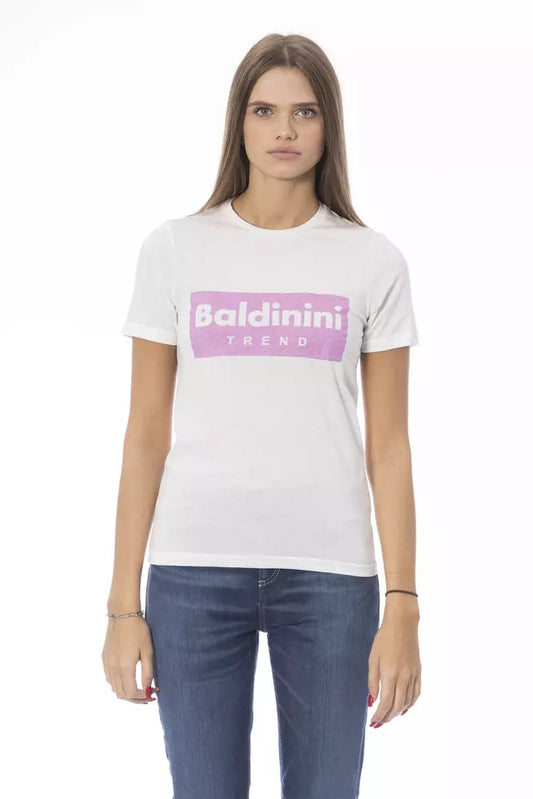 Baldinini Trend White Cotton T-Shirt for Women