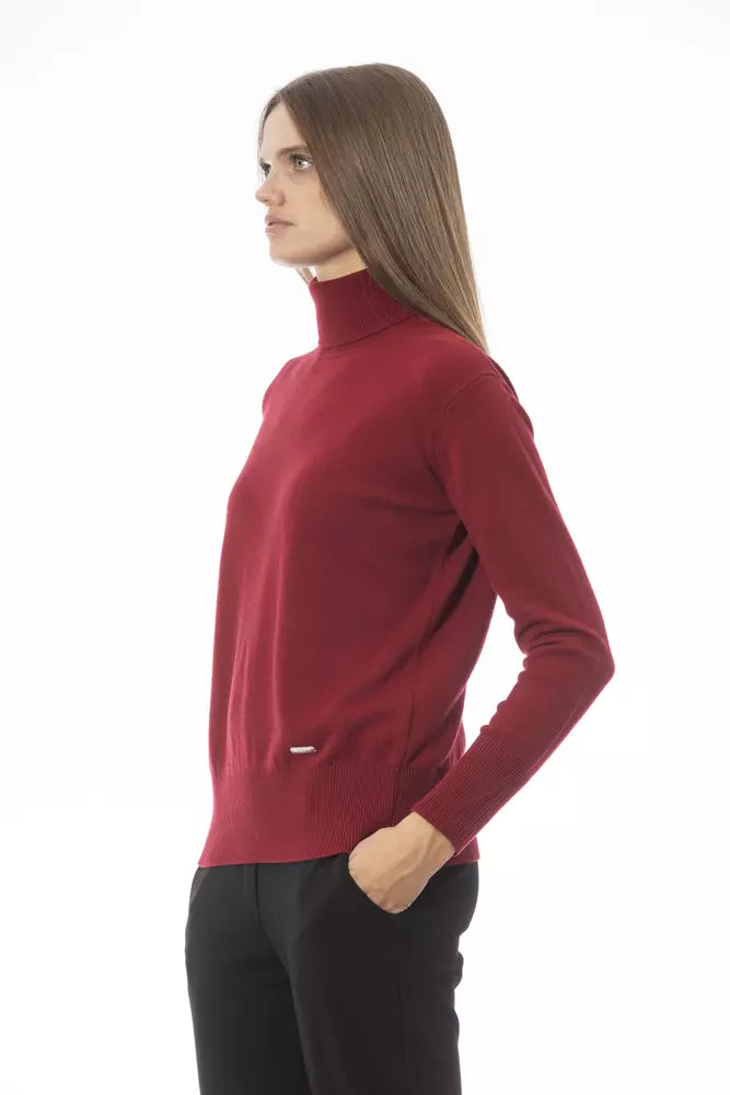 Baldinini Trend Sweater made of red wool for women