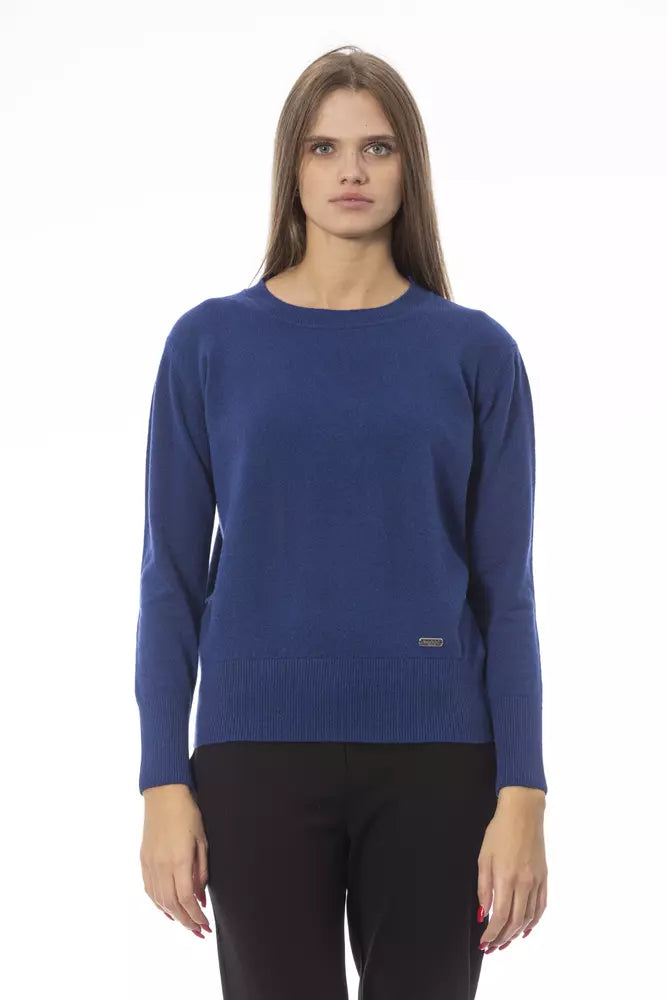 Baldinini Trend Blue Wool Sweater for Women