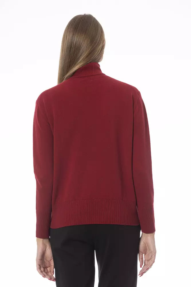 Baldinini Trend Sweater made of red wool for women