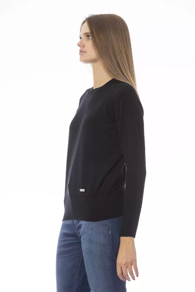 Baldinini Trend Black Wool Sweater for Women