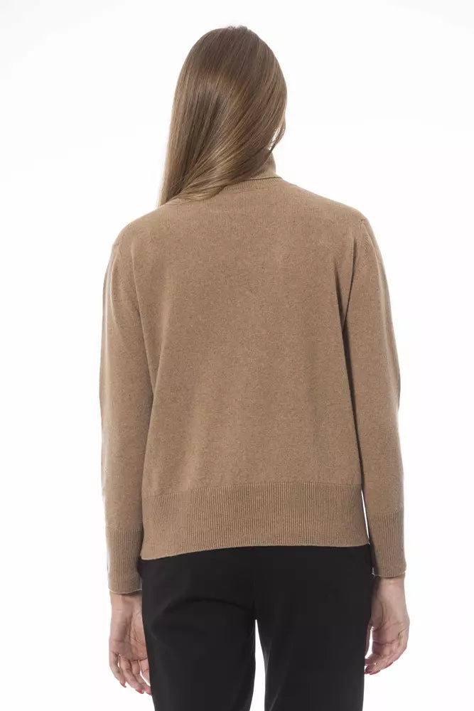 Baldinini Trend Beigefarbener Pullover aus Wolle für Frauen