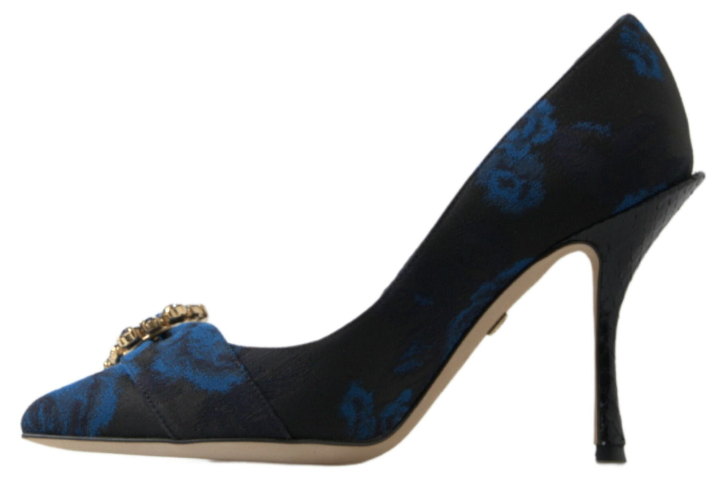 Dolce &amp; Gabbana Elegant Blue Crystal Embellished Pumps