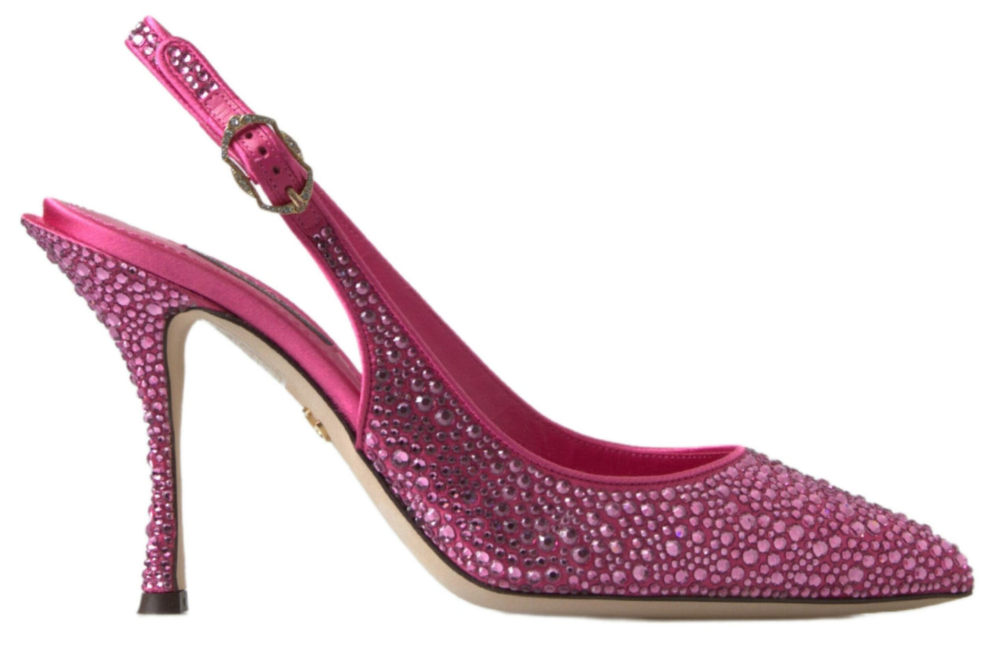 Dolce &amp; Gabbana Elegant slingback heels in pink silk blend