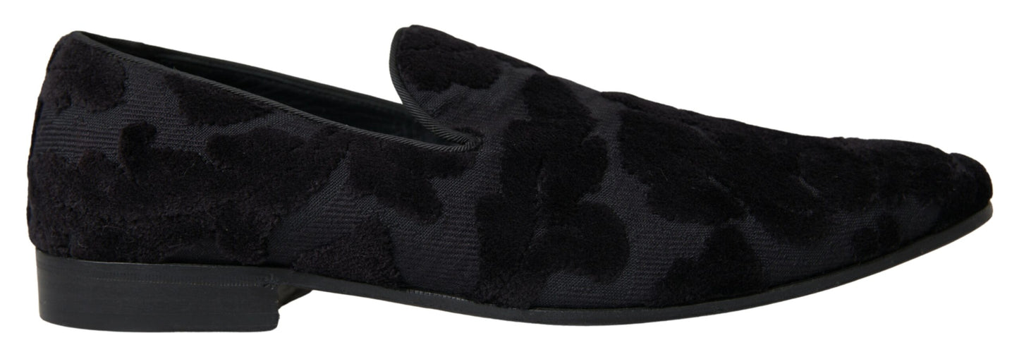 Dolce &amp; Gabbana Exquisite Black Vintage Loafers for Men