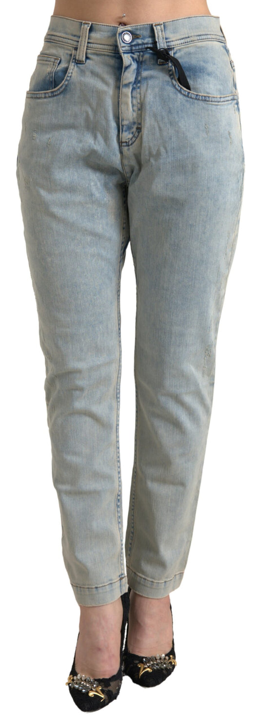 Dolce &amp; Gabbana Chic Mid Waist Skinny Jeans in Blue