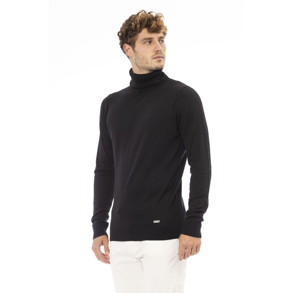 Baldinini Trend Black Modal Sweater for Men