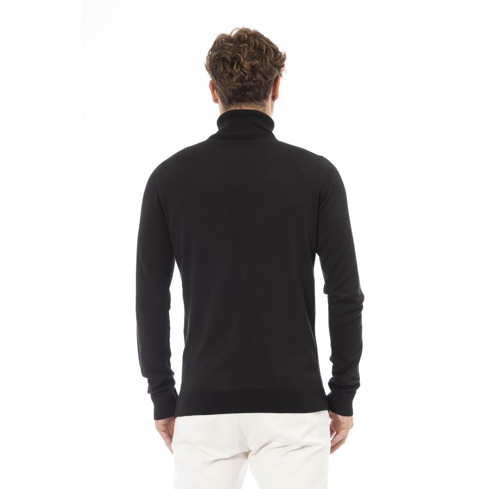 Baldinini Trend Black Modal Sweater for Men