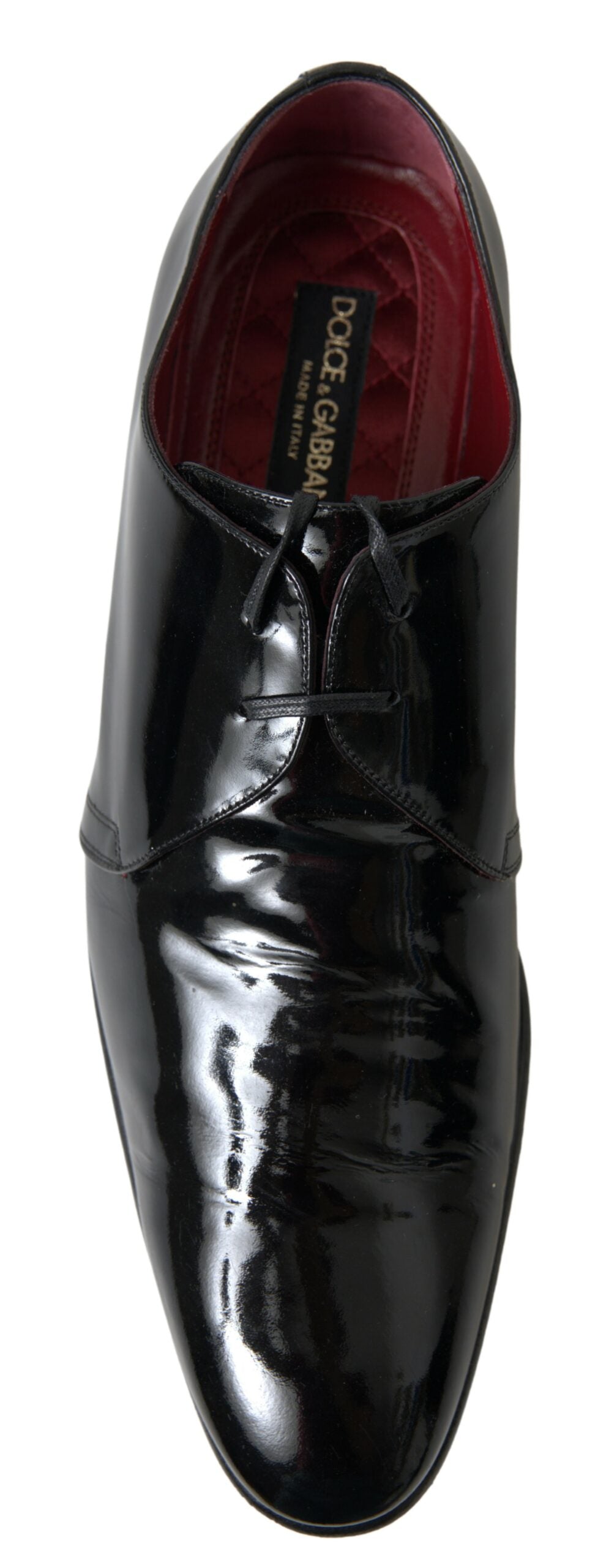 Dolce &amp; Gabbana Elegant Black Patent Leather Formal Men's Shoes