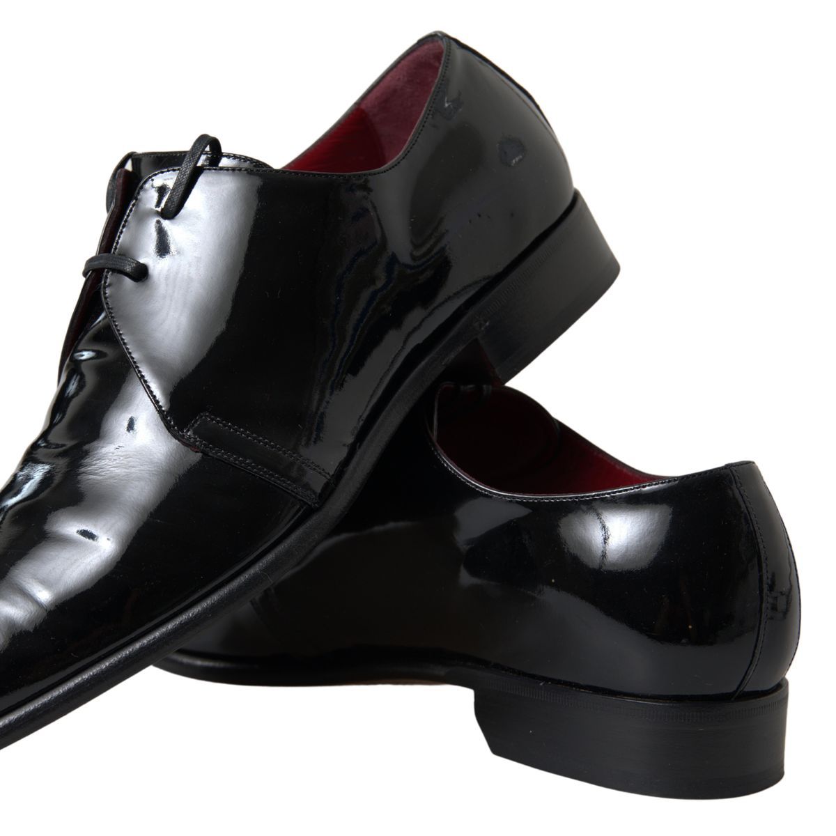 Dolce &amp; Gabbana Elegant Black Patent Leather Formal Men's Shoes