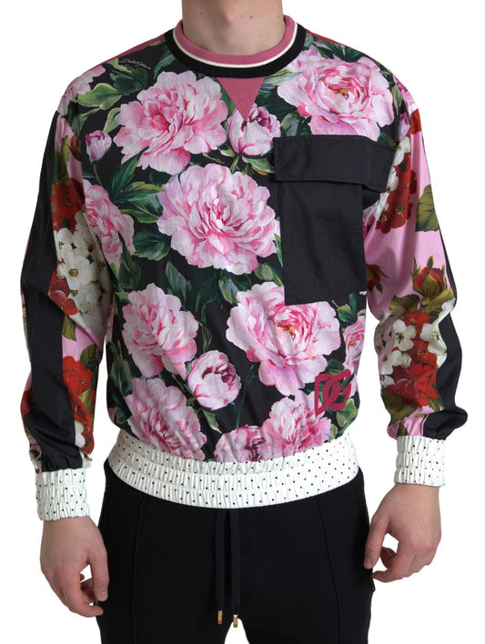 Dolce & Gabbana Floraler Extravaganz-Pullover mit Rundhalsausschnitt