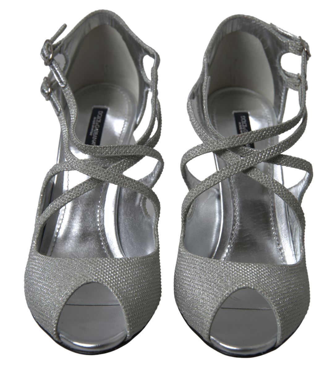 Dolce &amp; Gabbana Elegant, silver shimmering high-heel sandals