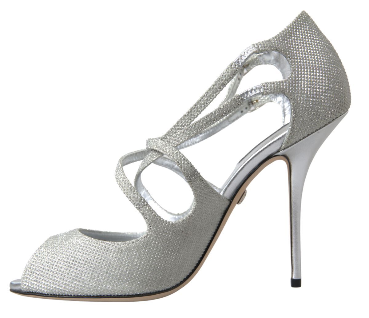 Dolce &amp; Gabbana Elegant, silver shimmering high-heel sandals