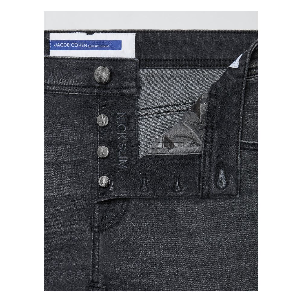 Jacob Cohen Schlanke Slim Fit Schwarz Stretch Jeans