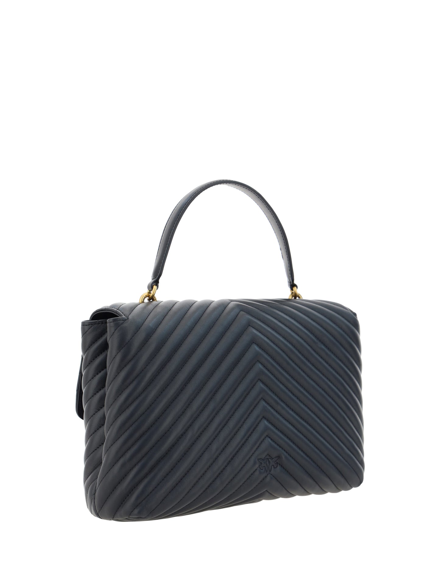 PINKO Elegant handbag in black calf leather