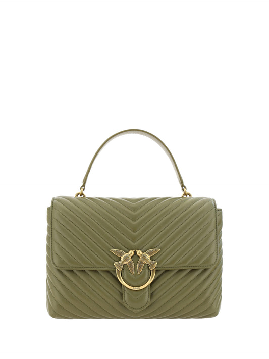 PINKO Emerald Elegance calfskin handbag