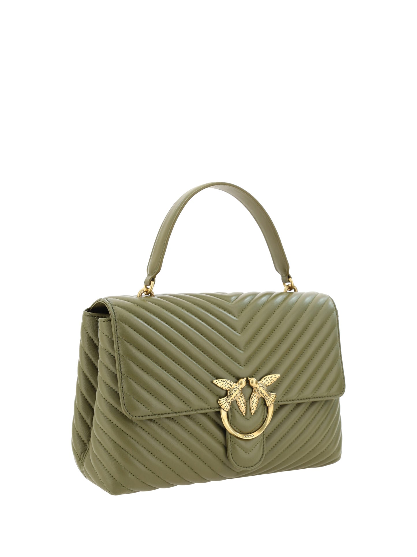 PINKO Emerald Elegance calfskin handbag