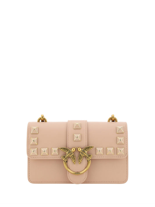 PINKO Chic Pink Cipria Mini Love shoulder bag