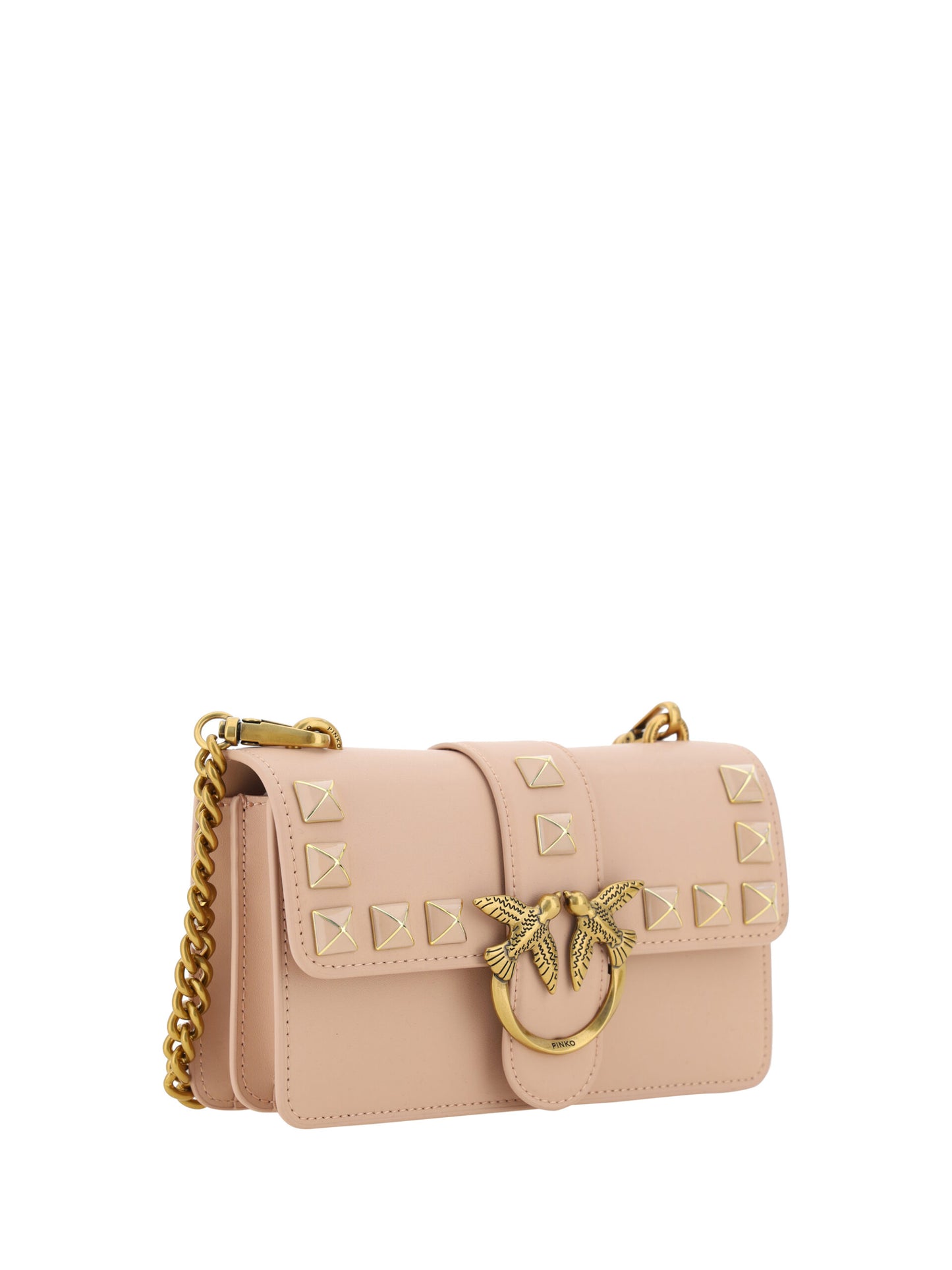 PINKO Chic Pink Cipria Mini Love shoulder bag