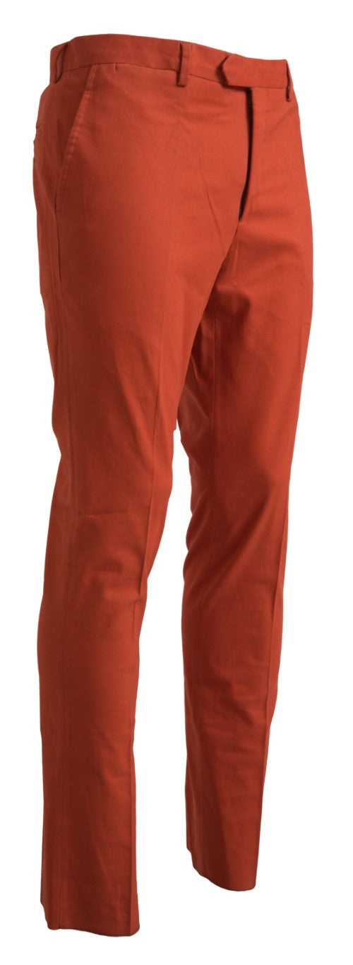 BENCIVENGA Elegant orange trousers made of pure cotton