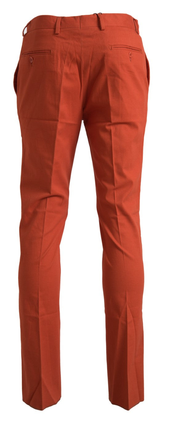 BENCIVENGA Elegant orange trousers made of pure cotton