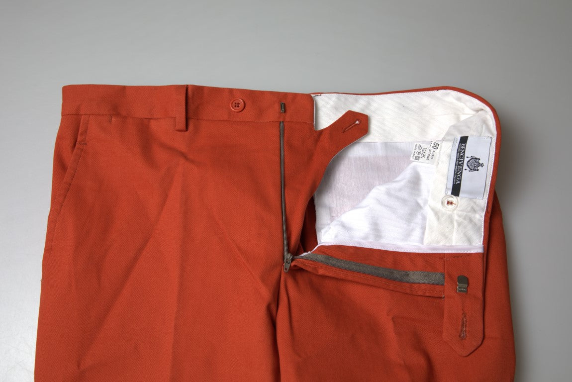 BENCIVENGA Elegant orange trousers made of pure cotton