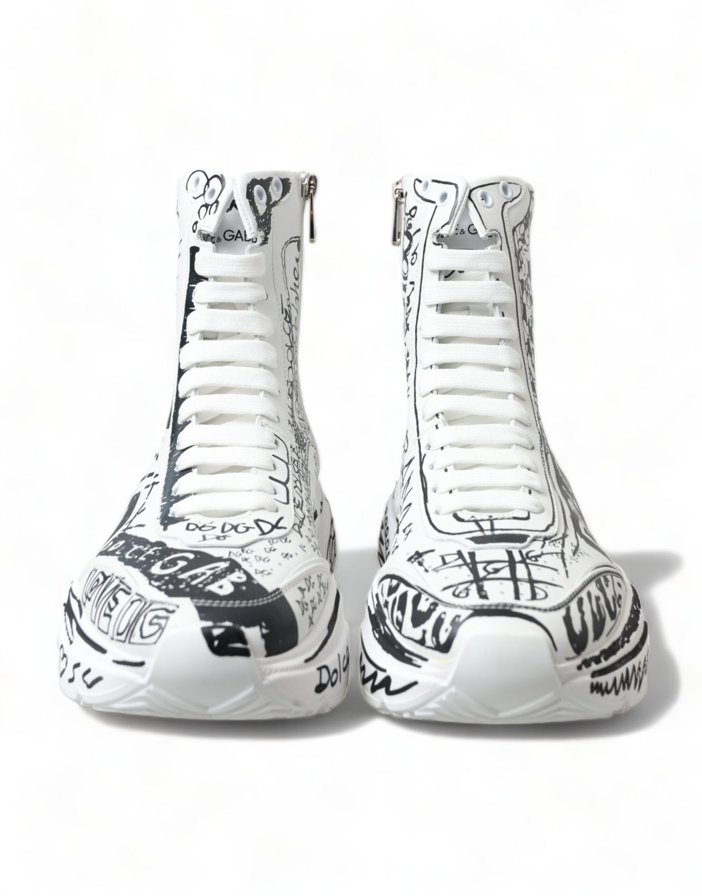 Dolce &amp; Gabbana Daymaster Graffiti Print Mid Top Sneakers