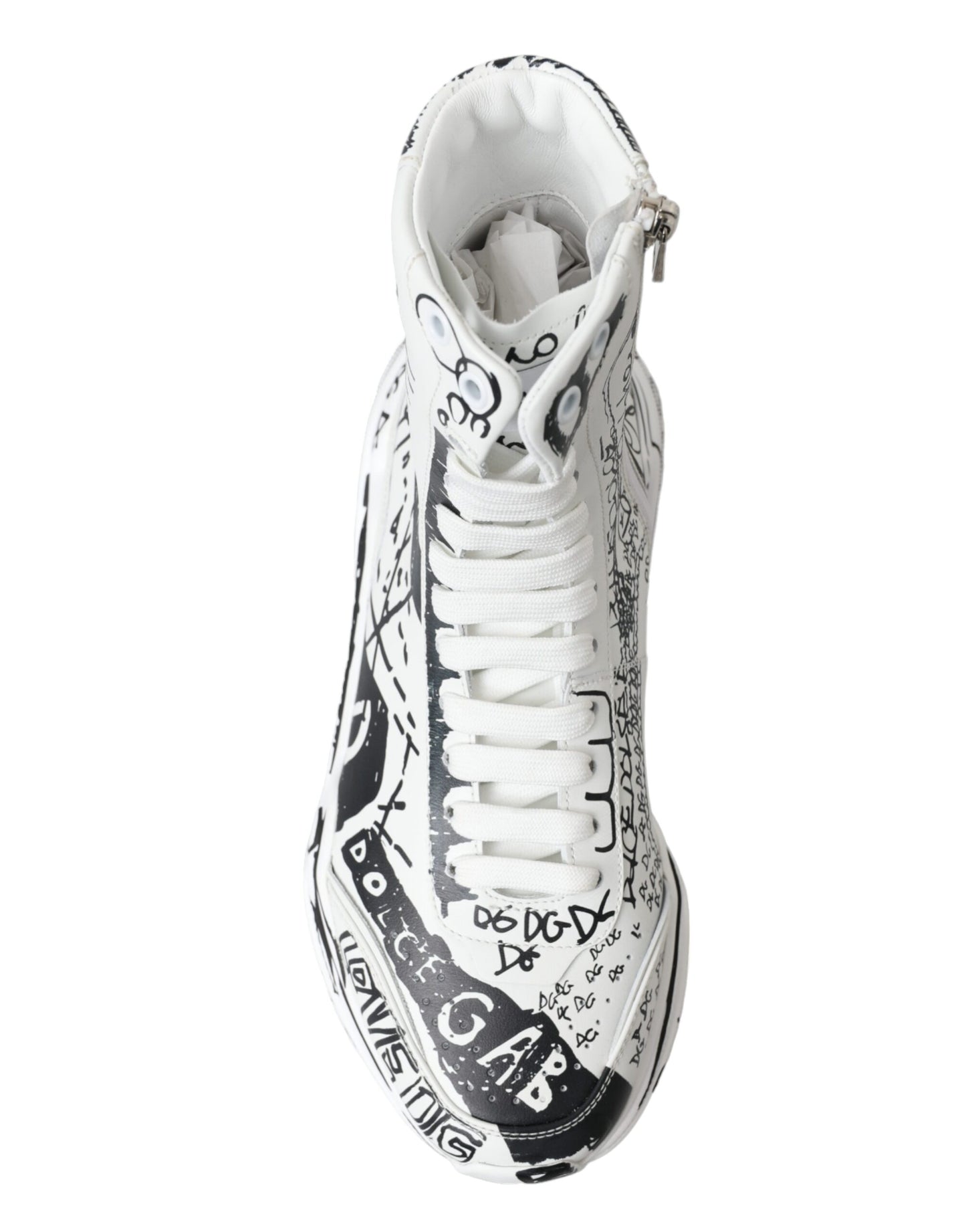 Dolce &amp; Gabbana Daymaster Graffiti Print Mid Top Sneakers