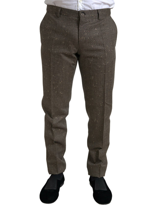 Dolce &amp; Gabbana Elegant skinny chino trousers made of wool