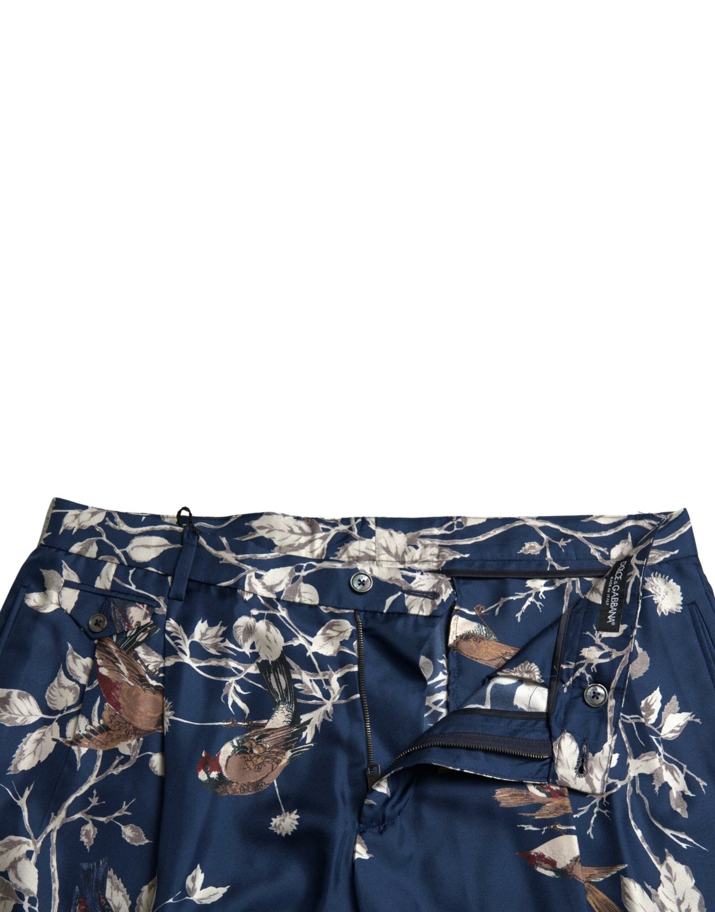 Dolce &amp; Gabbana silk floral Bermuda shorts in blue