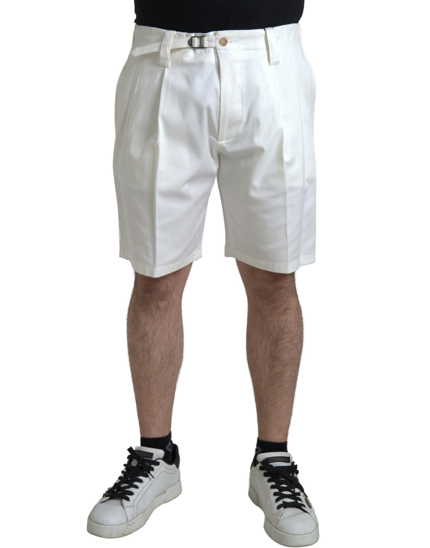 Dolce &amp; Gabbana Elegant white Bermuda denim shorts