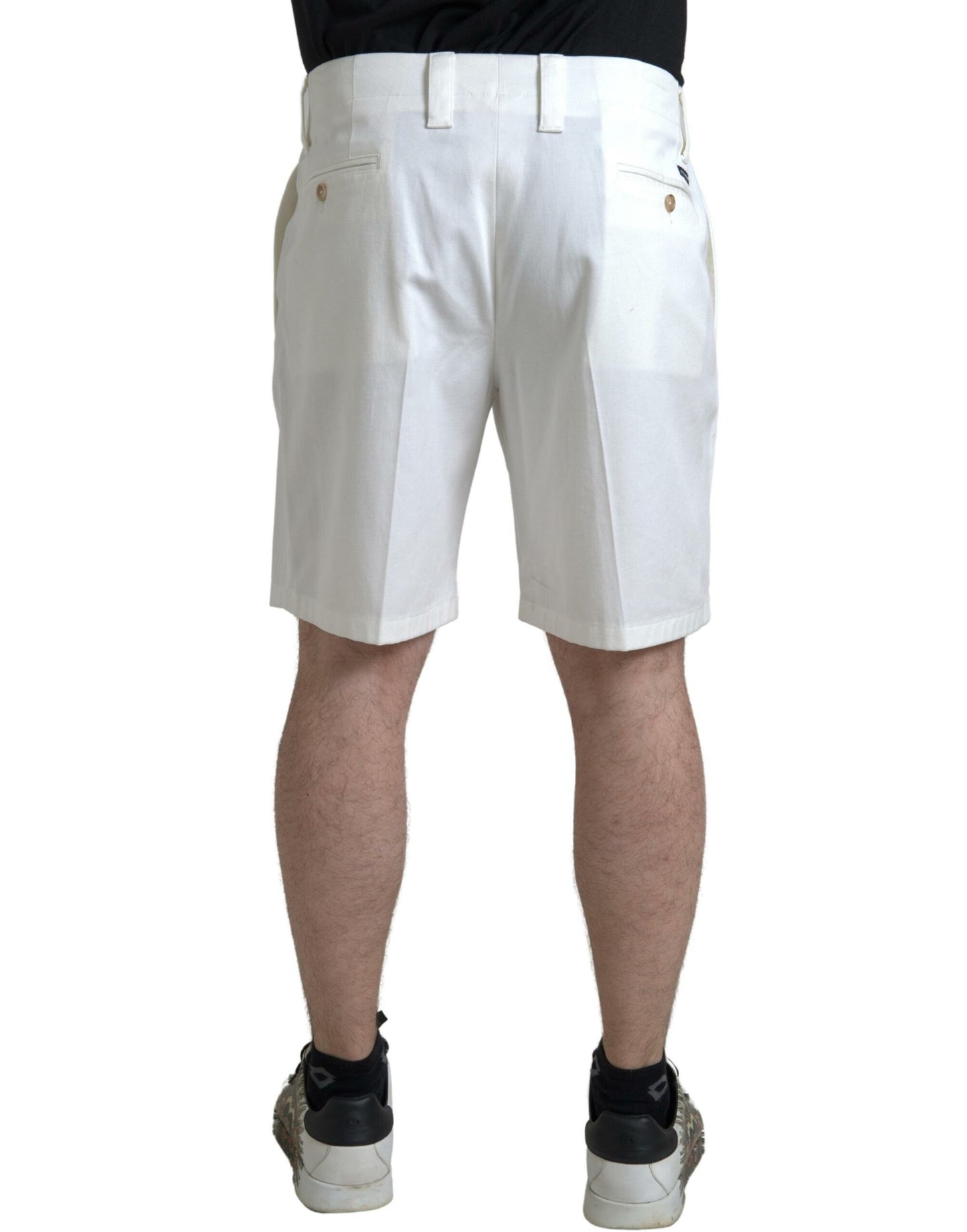 Dolce &amp; Gabbana Elegant white Bermuda denim shorts