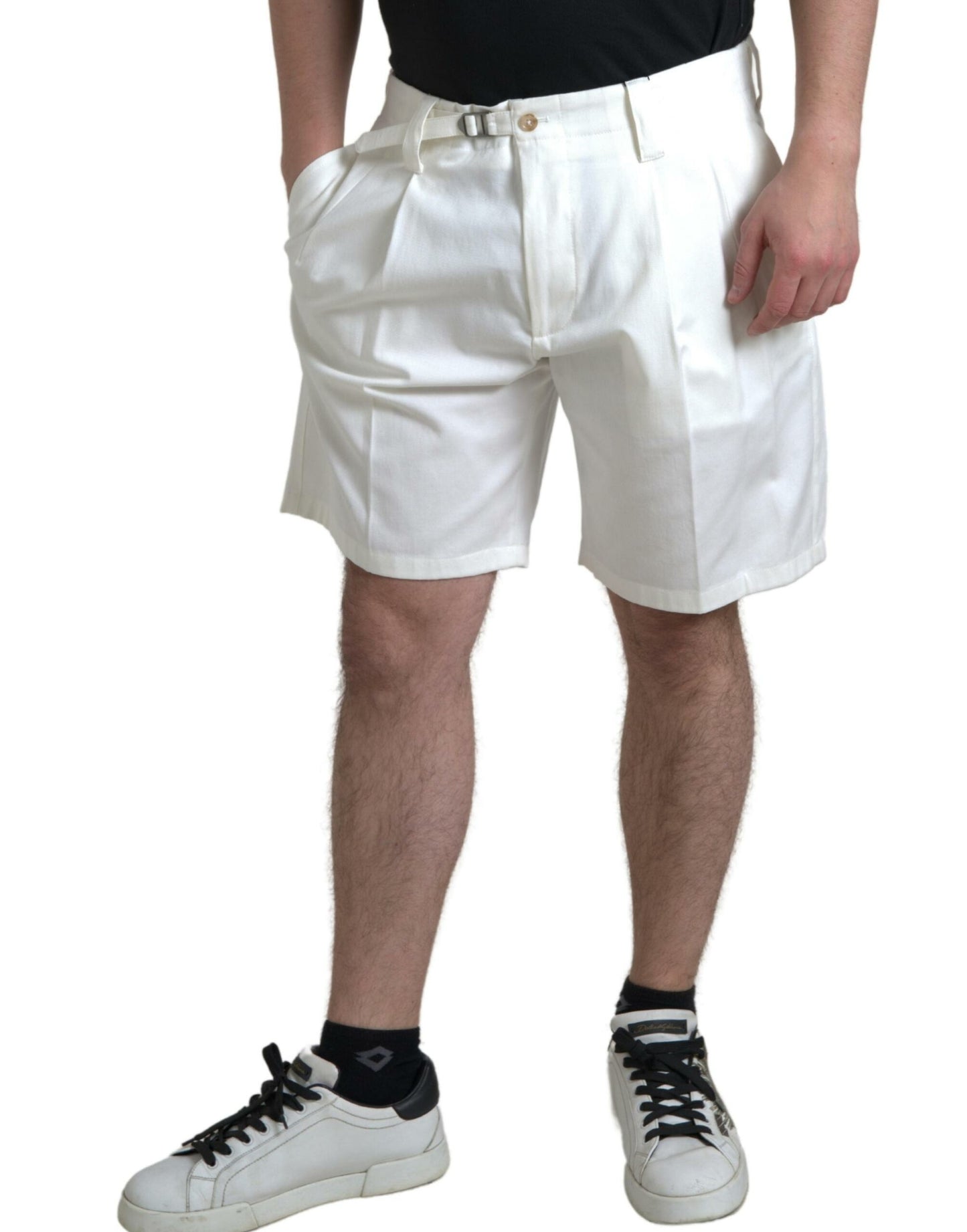 Dolce &amp; Gabbana Elegant white Bermuda denim shorts