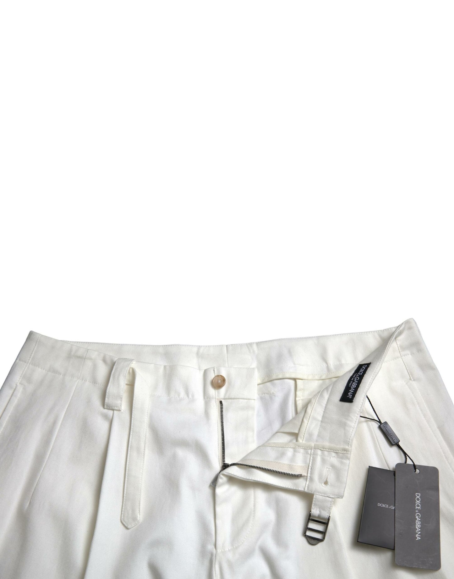 Dolce &amp; Gabbana Elegant white Bermuda denim shorts