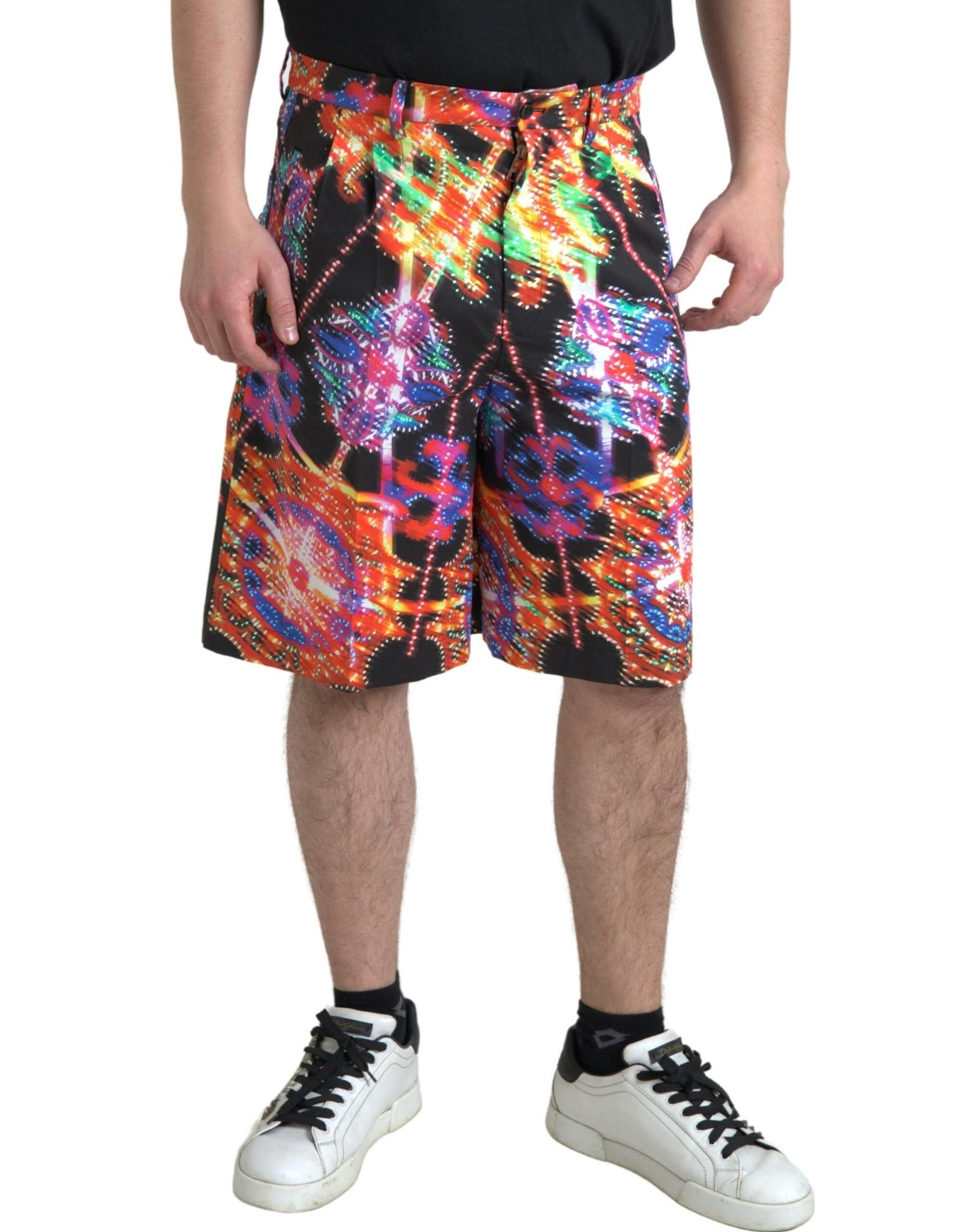 Dolce &amp; Gabbana Multicolor Printed Bermuda Shorts