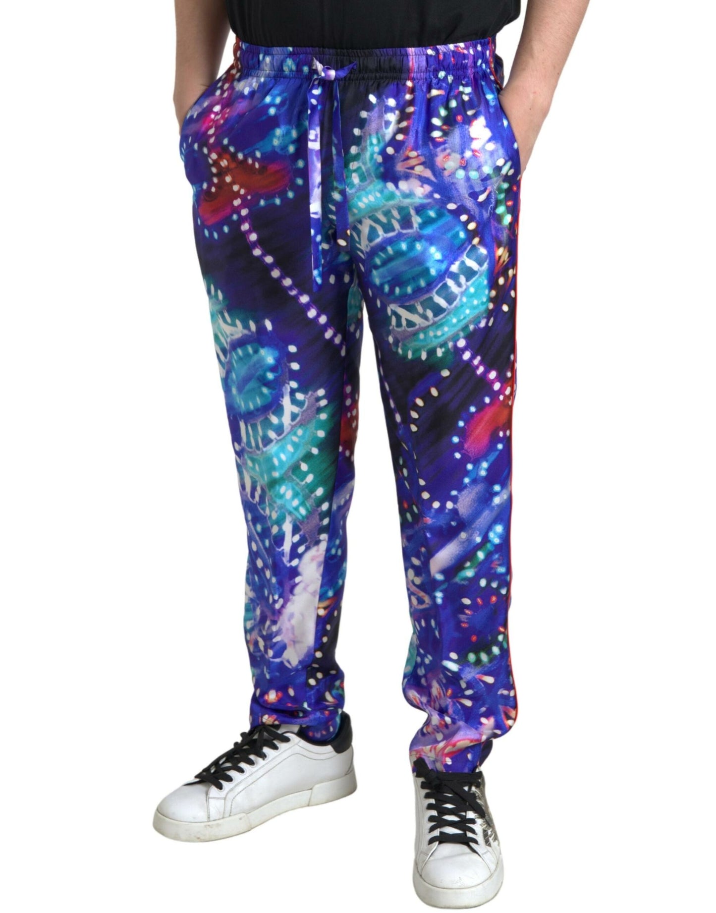 Dolce & Gabbana Multicolor Seiden-Jogger-Hose