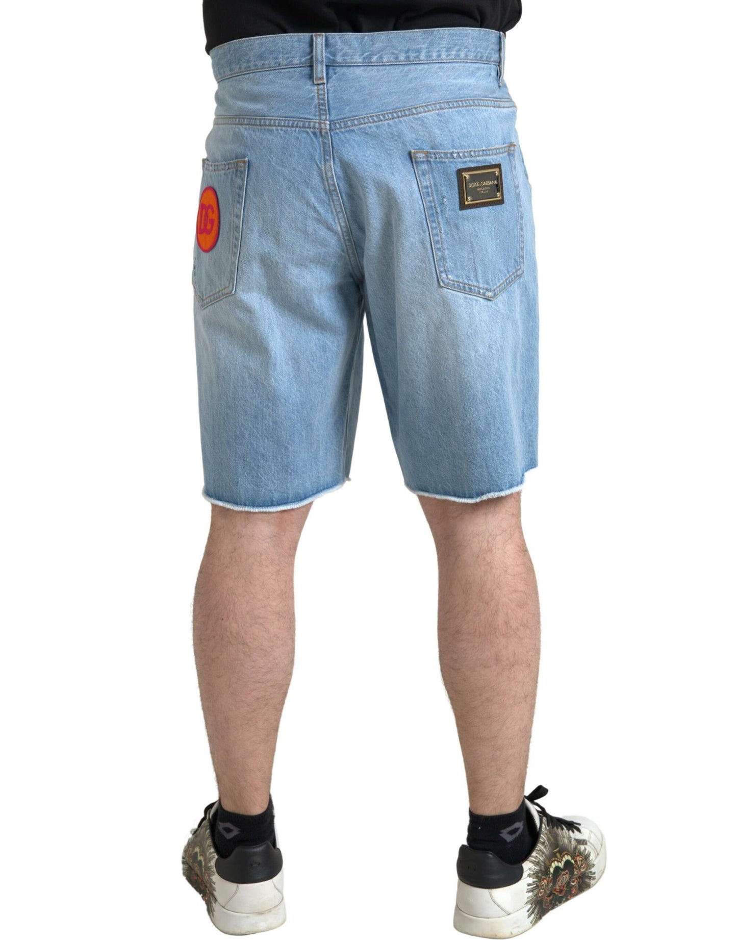 Dolce &amp; Gabbana Elegant light blue denim Bermuda shorts