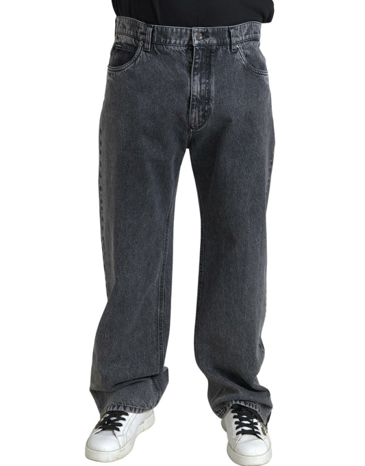 Dolce &amp; Gabbana Elegant dark grey straight denim jeans