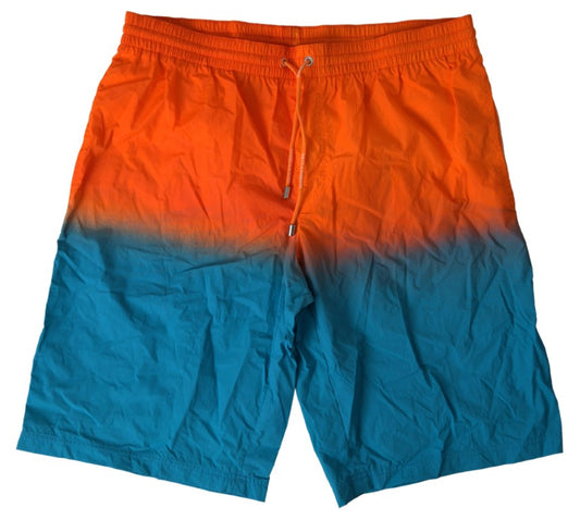 Dolce & Gabbana Badeshorts mit Farbverlaufseffekt in leuchtendem Orange