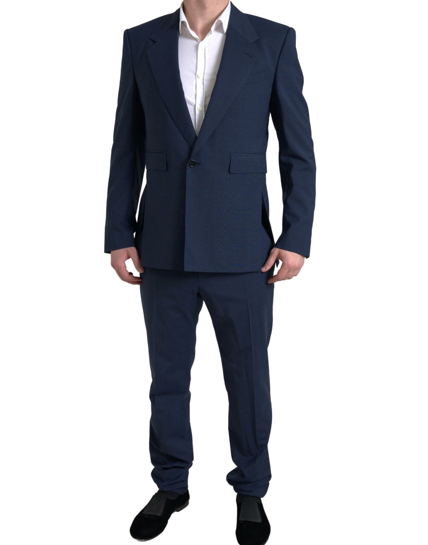 Dolce &amp; Gabbana Elegant two-piece blue slim fit suit