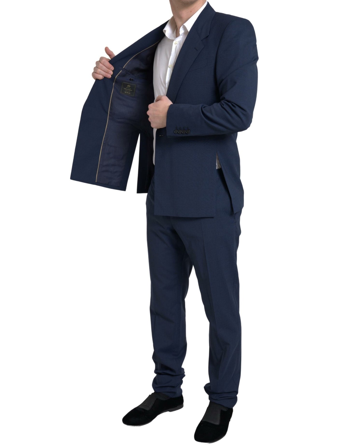 Dolce &amp; Gabbana Elegant two-piece blue slim fit suit