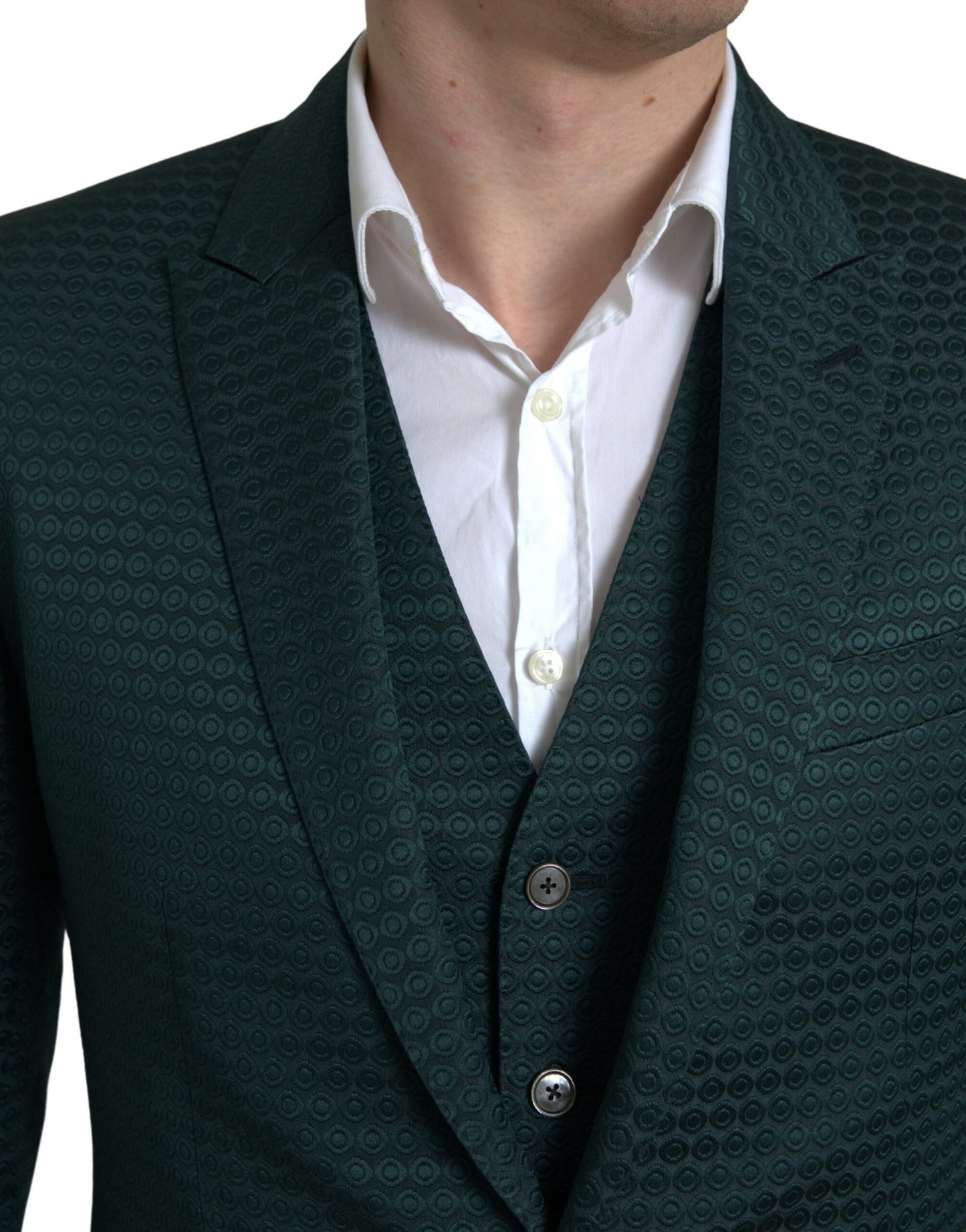 Dolce &amp; Gabbana Emerald Elegance Slim Fit Suit 3-piece