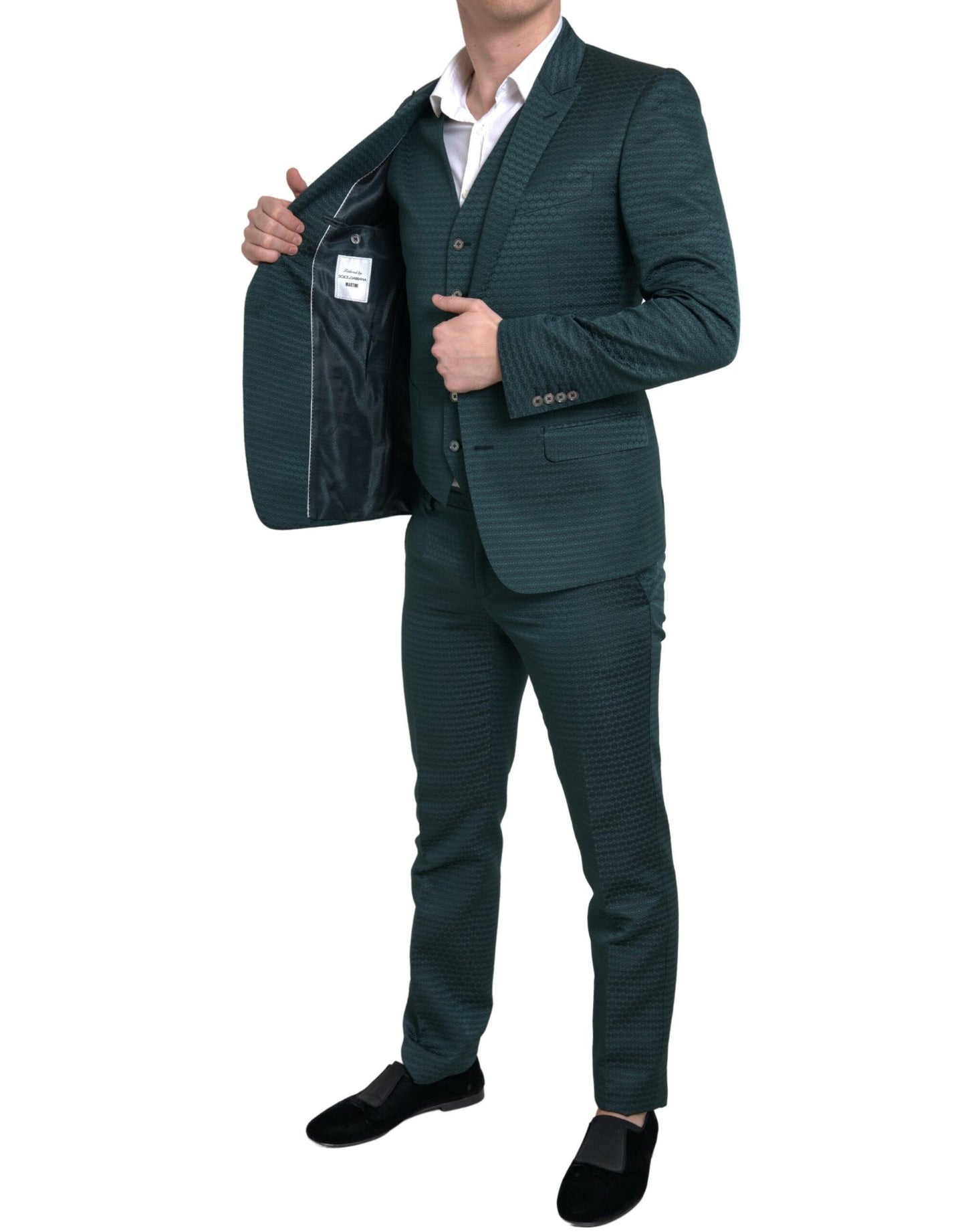 Dolce &amp; Gabbana Emerald Elegance Slim Fit Suit 3-piece