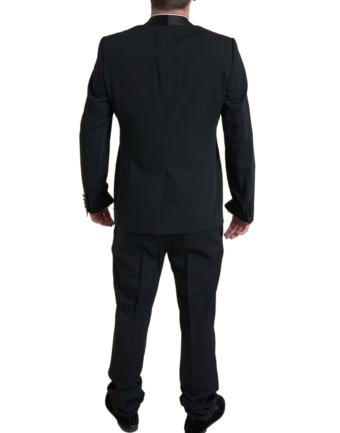 Dolce &amp; Gabbana Elegant Black Two Piece Slim Fit Suit