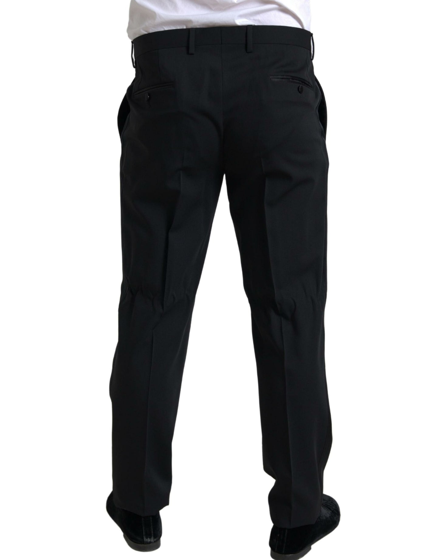 Dolce &amp; Gabbana Elegant Black Two Piece Slim Fit Suit