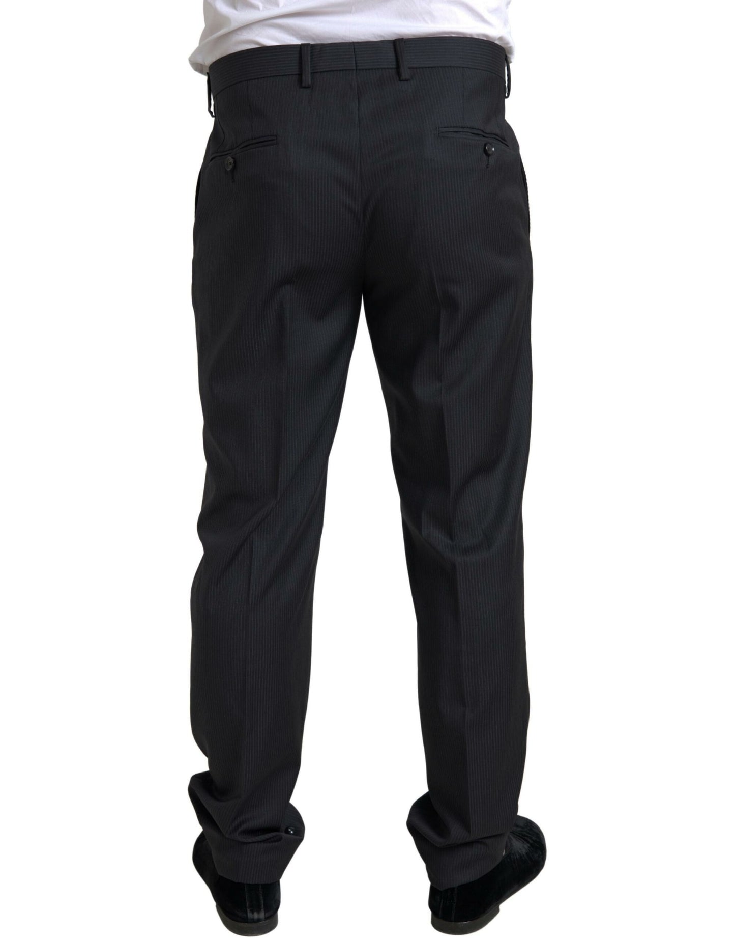 Dolce &amp; Gabbana Elegant Black Two Piece Slim Fit Suit