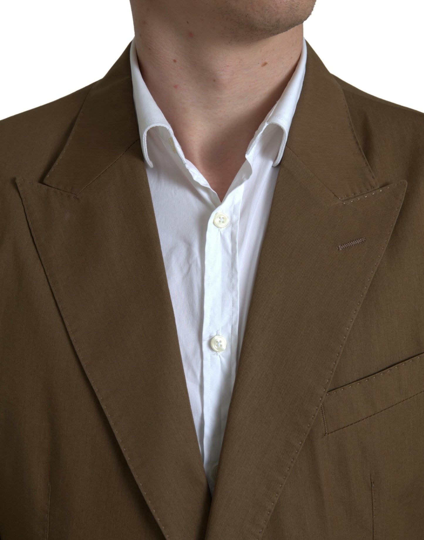 Dolce &amp; Gabbana Elegant Taormina suit in brown silk blend