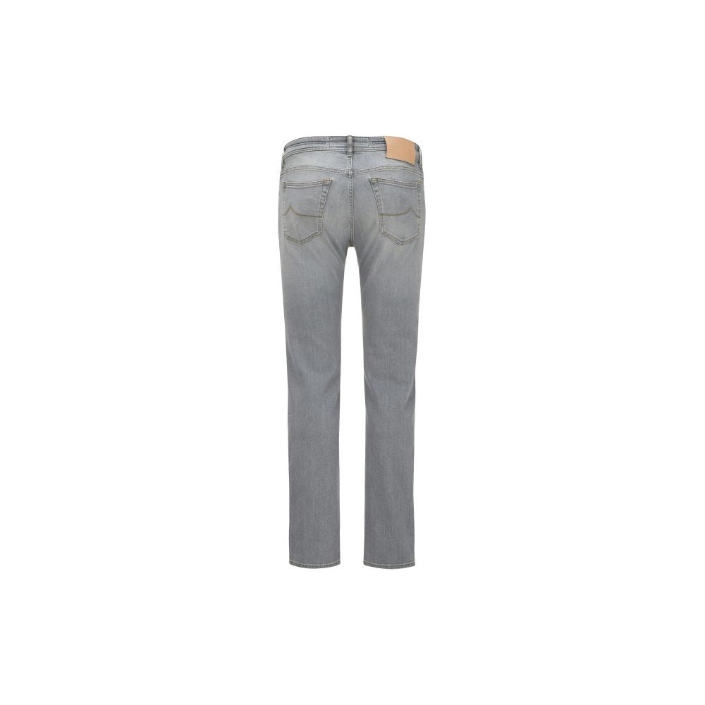 Jacob Cohen Schlichter grauer Stretch-Denim mit schmaler Passform