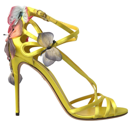 Dolce &amp; Gabbana Charming Yellow Strappy Sandals