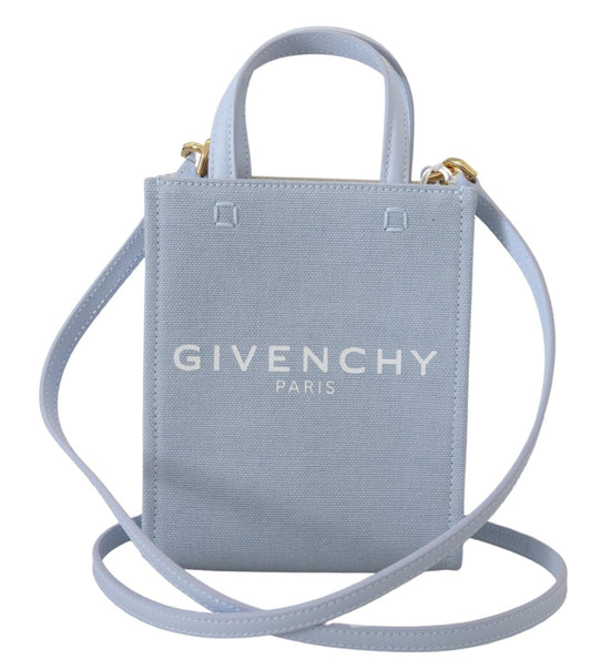 Givenchy Schicke wolkenblaue Mini-Tasche aus Baumwolle